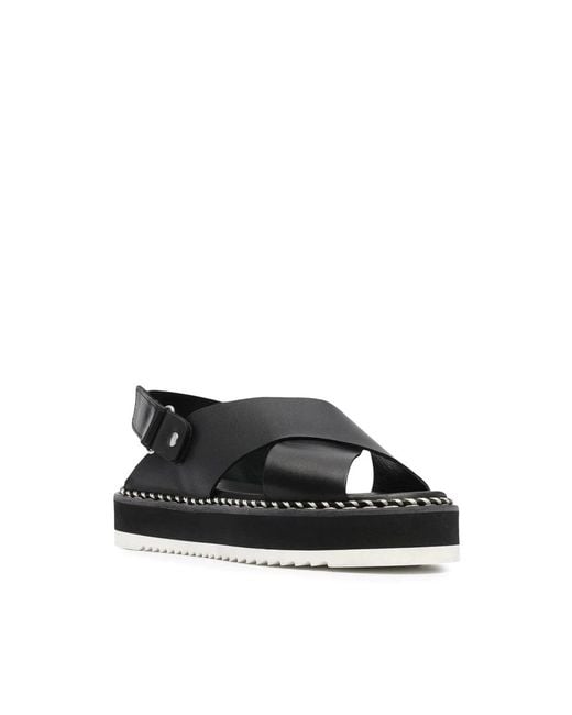 Agl Attilio Giusti Leombruni Black Flat Sandals