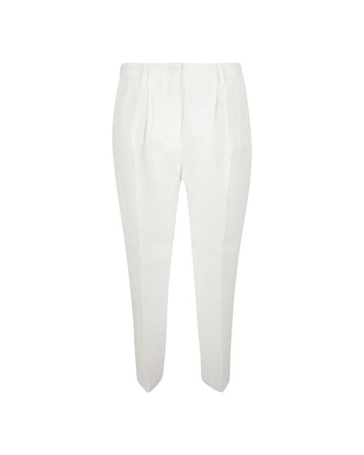 Fabiana Filippi White Cropped Trousers