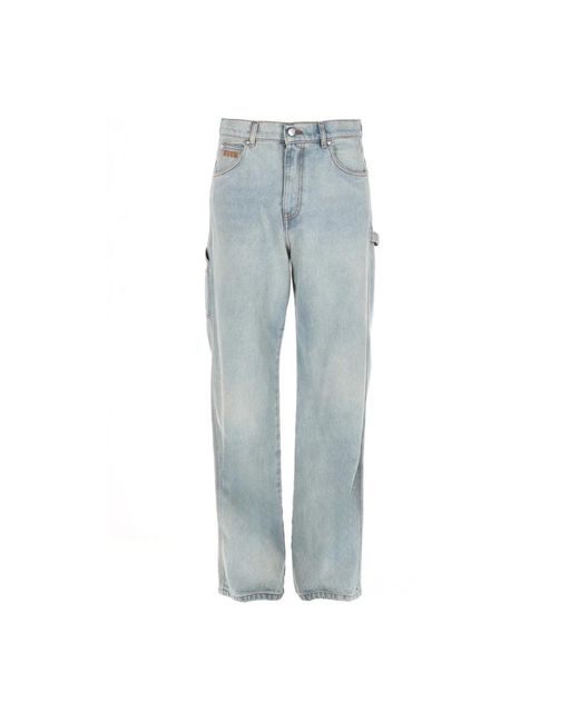 Straight Jeans MSGM pour homme en coloris Blue