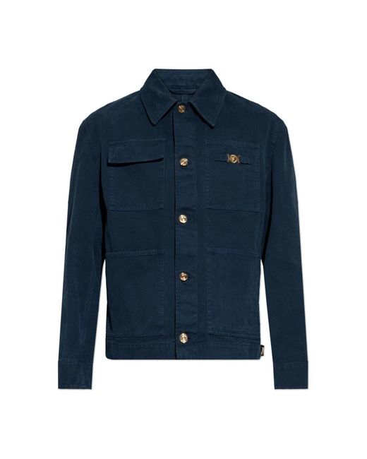 Versace Blue Denim Jackets for men
