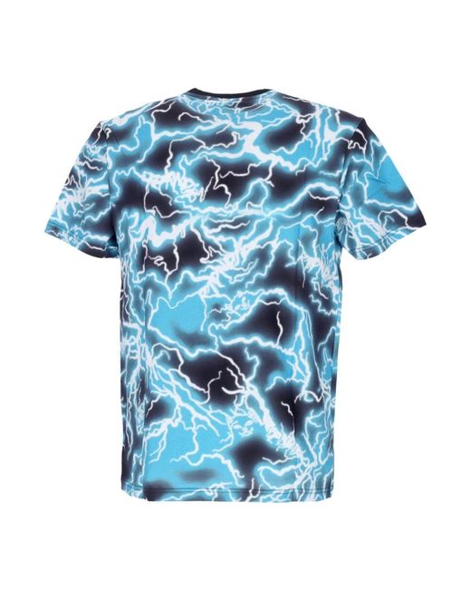 RIPNDIP Tops ,Veelkleurig ,Katoen Geborduurde Bliksem Tee Zwart/Blauw in het Blue voor heren