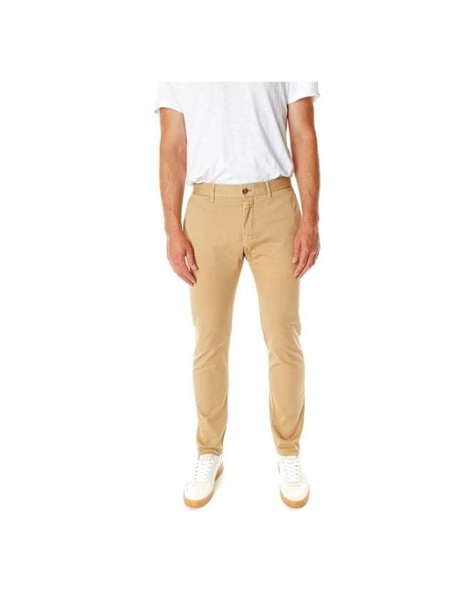 Closed Chinos in het Natural voor heren