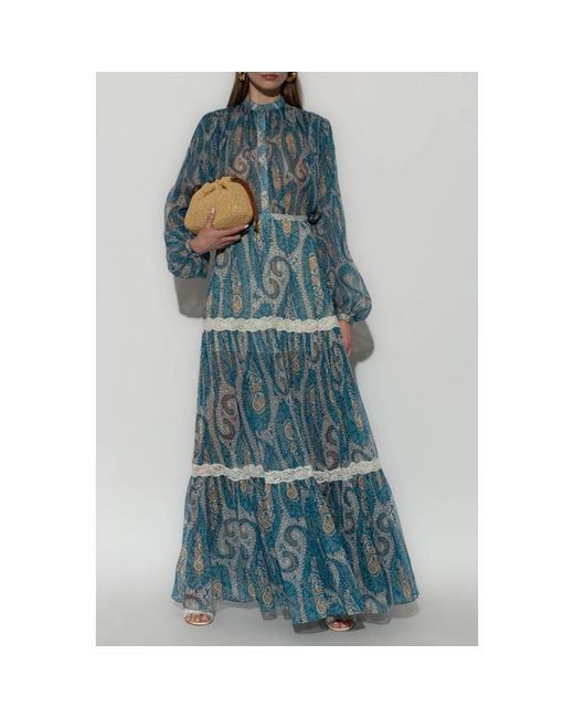 Etro Blue Seidenhemd