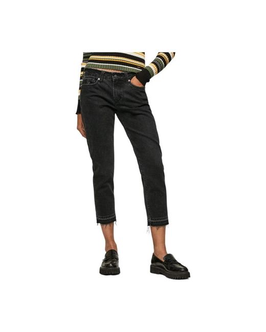 Pepe Jeans Black Cropped Jeans