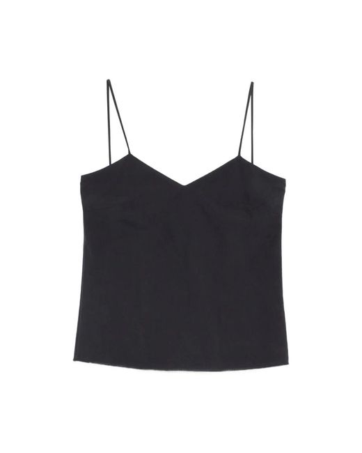 Max Mara Silk Canvas Top in het Black