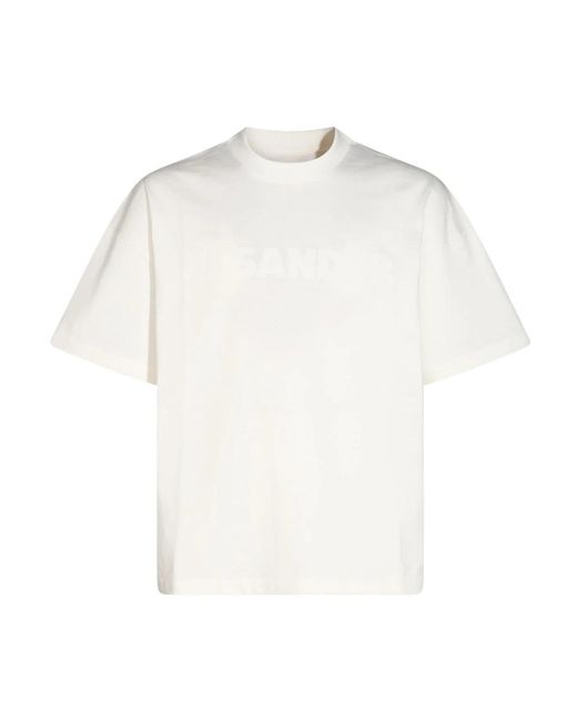 Jil Sander Logo T-Shirt in het White voor heren