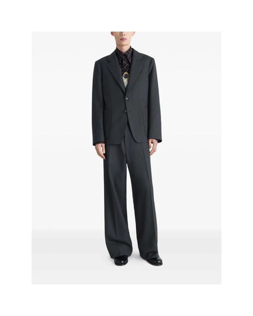 Lemaire Jassen ,Blauw ,Katoen Tailored Single Breasted Jacket in het Black voor heren