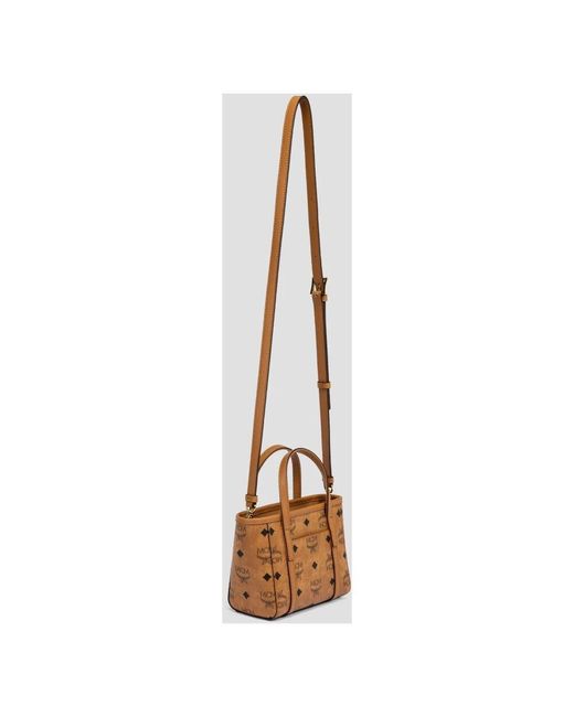 MCM Brown Toni Shopper Mit Reissverschluss Oben