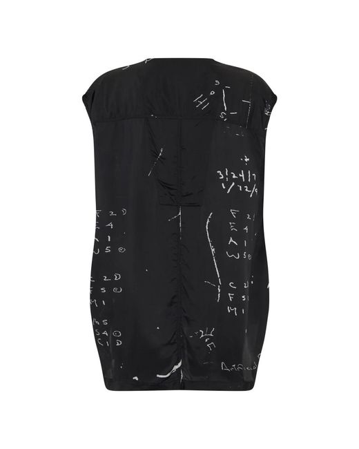 Rick Owens Black Sleeveless Tops for men