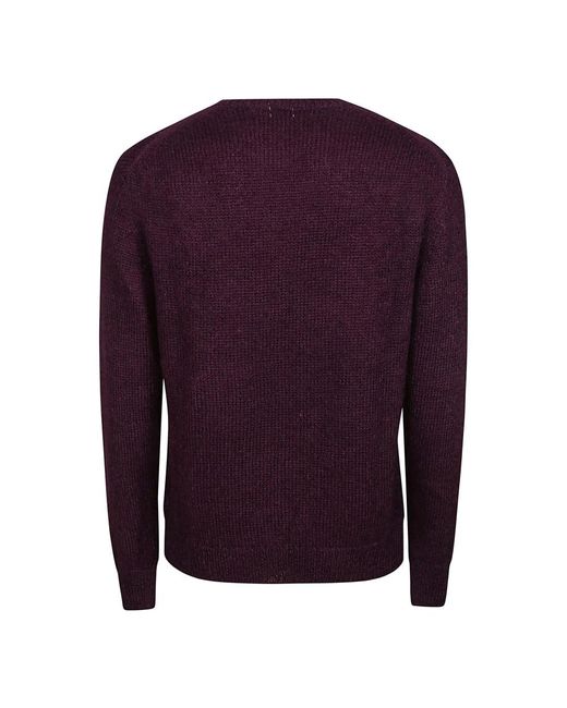 Massimo Alba Purple Round-Neck Knitwear for men