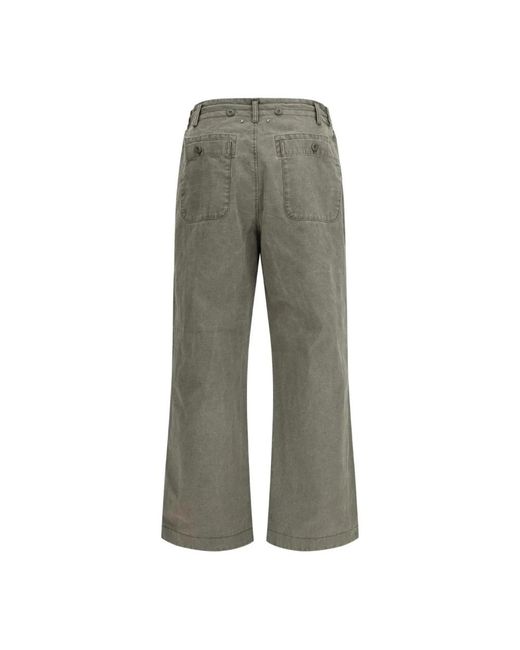 Golden Goose Deluxe Brand Gray Wide Trousers for men