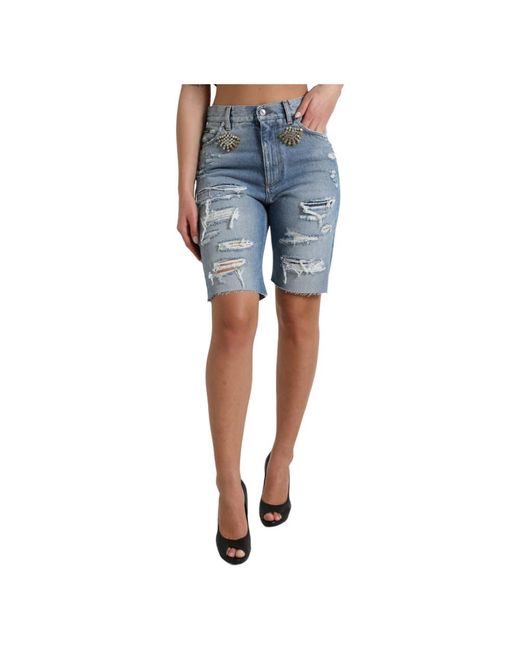 Dolce & Gabbana Blue Denim Shorts