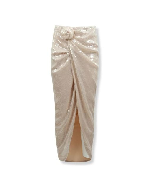 Midi Skirts ROTATE BIRGER CHRISTENSEN en coloris Natural