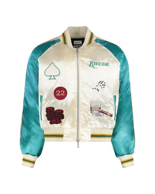 Rhude Green Bomber Jackets for men
