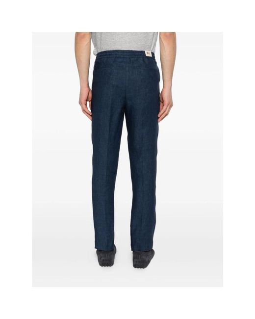 BRIGLIA Blue Cropped Trousers for men