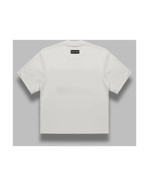 MARINE SERRE T-Shirt Mit Logo-Print Und Rundhalsausschnitt in White für Herren