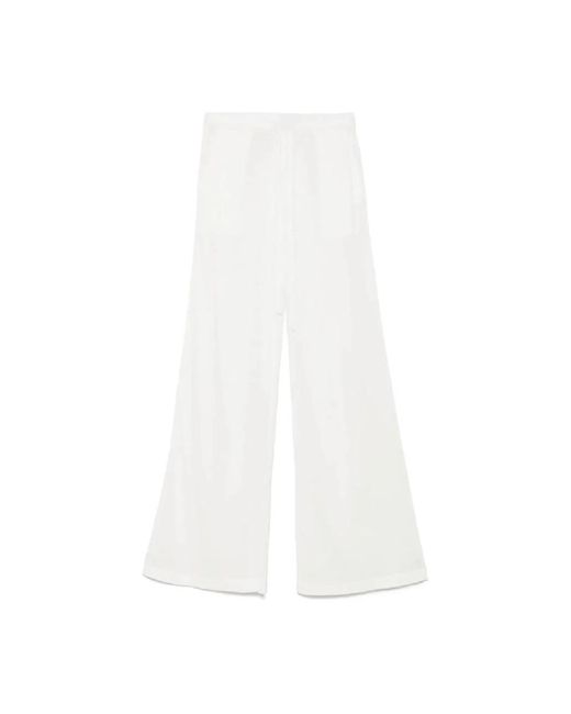 P.A.R.O.S.H. White Wide Trousers