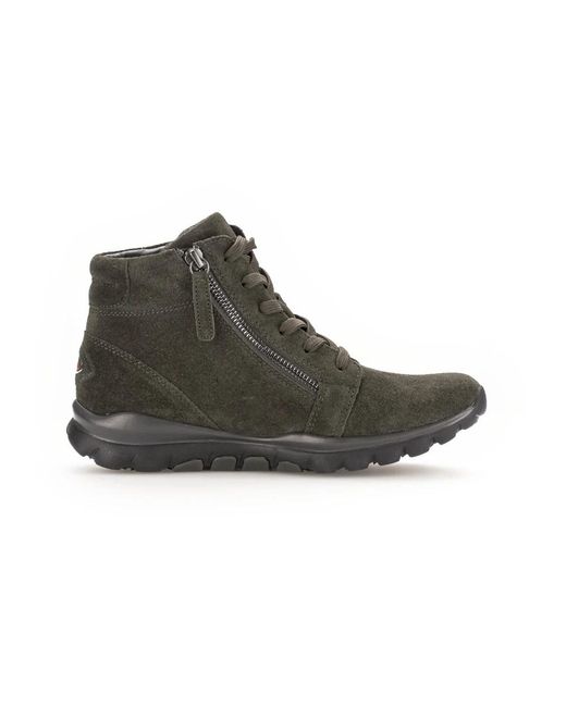 Gabor Gray Rollingsoft walking sneaker high