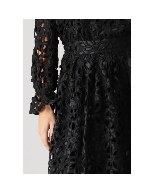 Dea Kudibal Rokken ,Zwart ,Katoen Elegante Kanten Midi-Rok in het Black