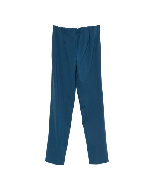 Le Tricot Perugia Blue Straight Trousers