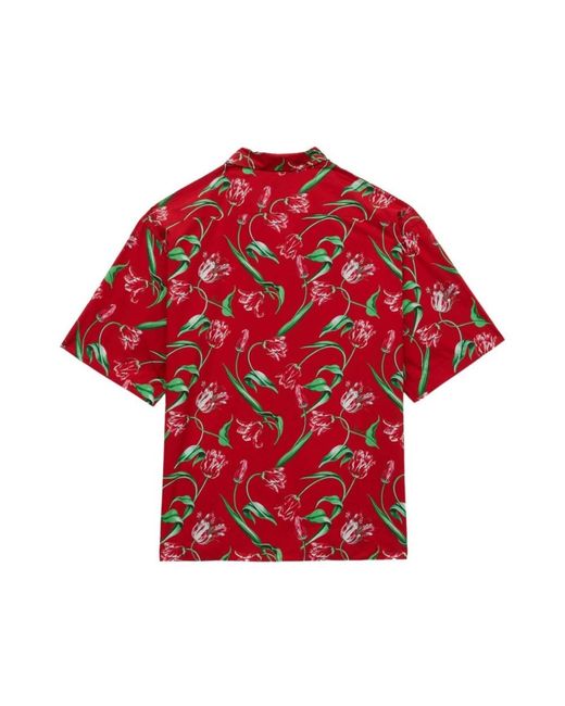KENZO Red Short Sleeve Shirts for men
