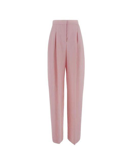 Alexander McQueen Pink Tapered Trousers