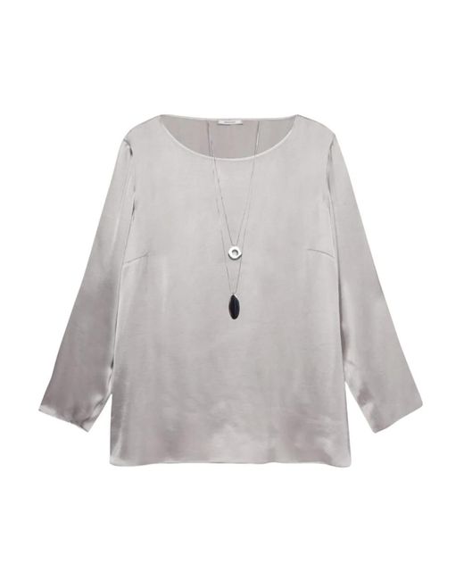 Elena Miro Gray Blouses