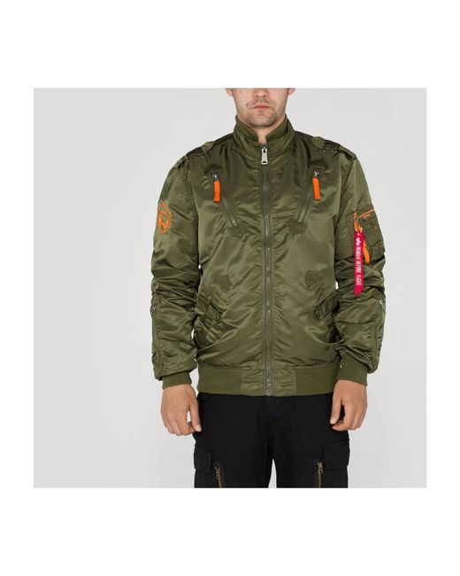 Alpha Industries Jassen ,Groen ,Nylon Jas Falcon Ii in het Green voor heren