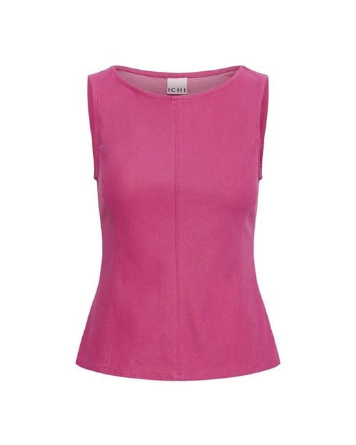 Ichi Purple Sleeveless Tops