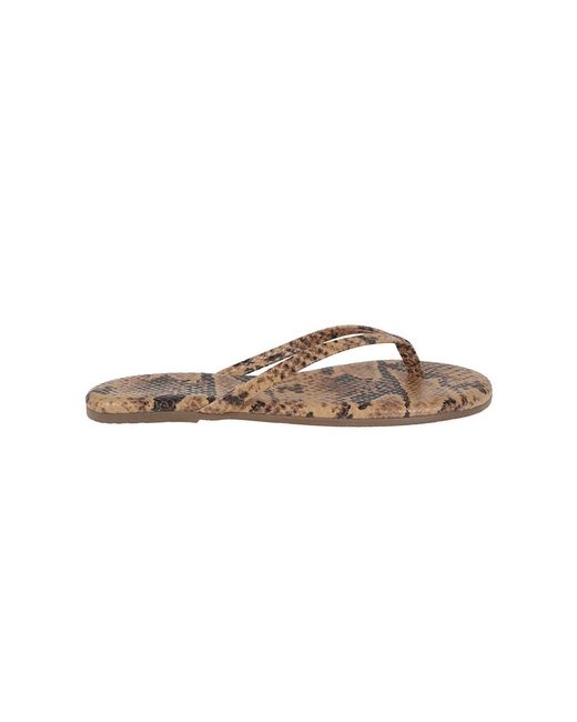 TKEES Coco Snake Flip Flops in het Brown