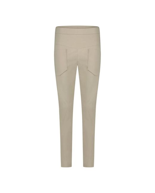 Tapered trousers Jane Lushka de color Natural