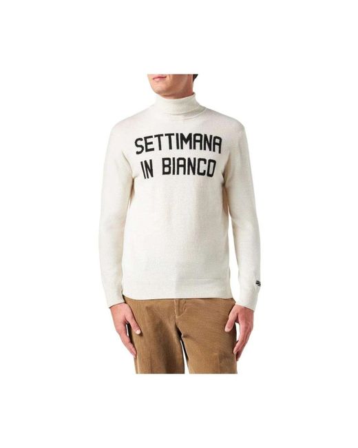 Mc2 Saint Barth White Turtlenecks for men