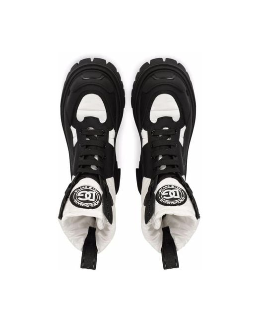 Dolce & Gabbana Lace-Up Boots in het Black