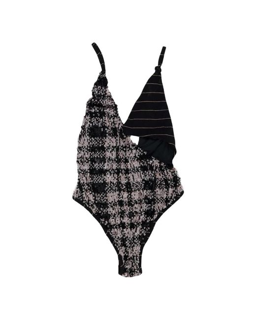 ME FUI Black One-Piece