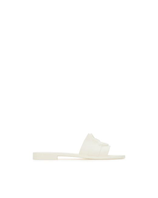 Moncler White Mon Sliders