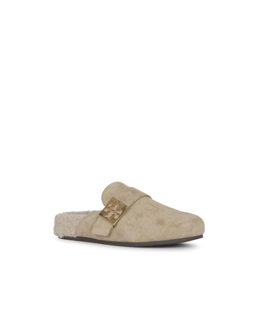 Tory Burch Natural Shearling Mule Ballerinas