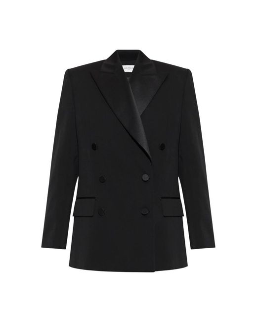 Balmain Wolblazer Met Dubbele Split in het Black