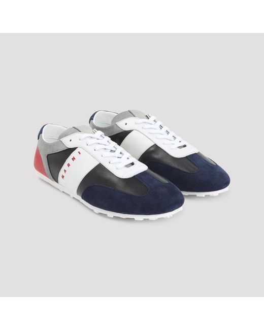 Marni Blue Ovine Leather Sneakers for men