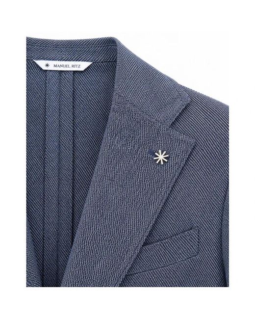 Manuel Ritz Single Breasted Suits in het Gray voor heren
