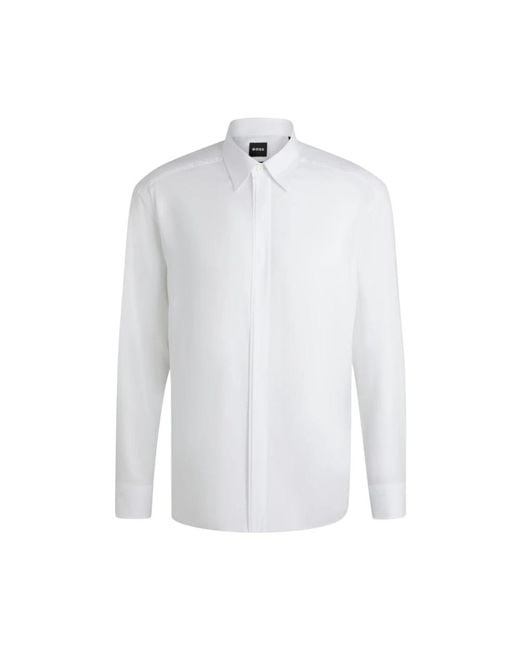 Boss White Formal Shirts for men