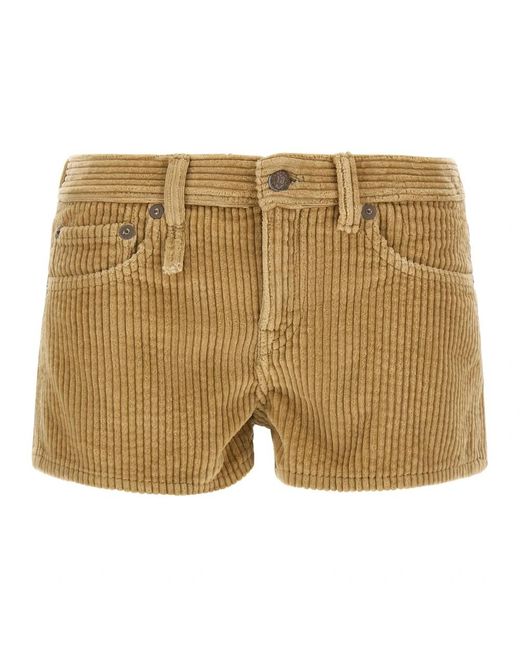 R13 Natural Short Shorts