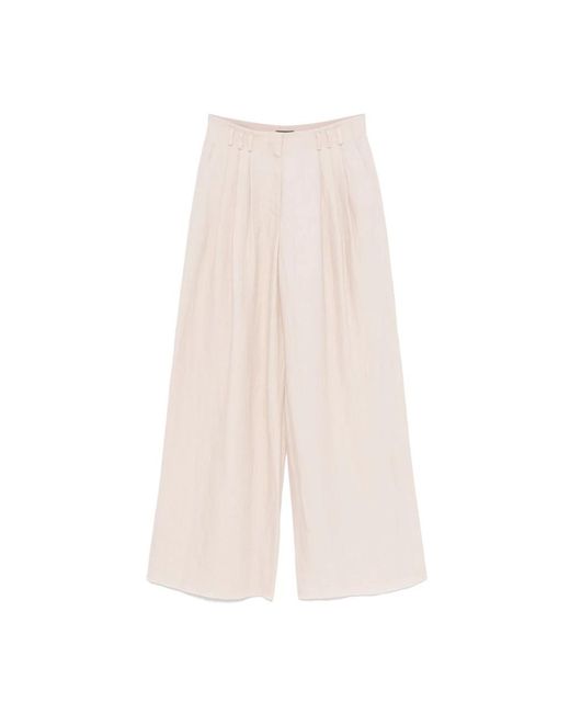 Wide Trousers di Giorgio Armani in Natural