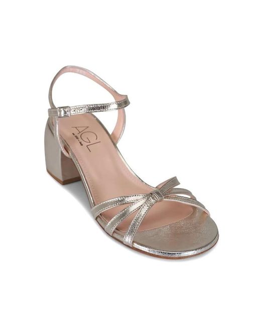 Agl Attilio Giusti Leombruni Metallic High Heel Sandals