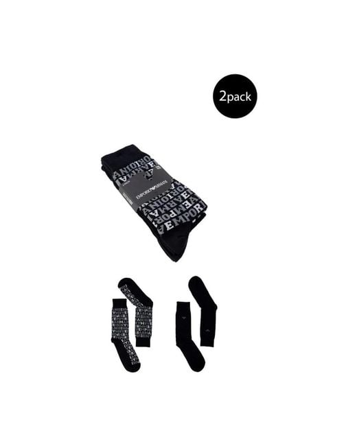Emporio Armani Black Socks for men