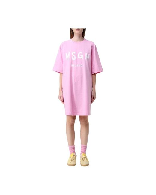 MSGM Pink Short Dresses