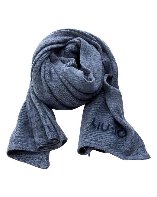 Liu Jo Sciarpa Con Logo in het Blue