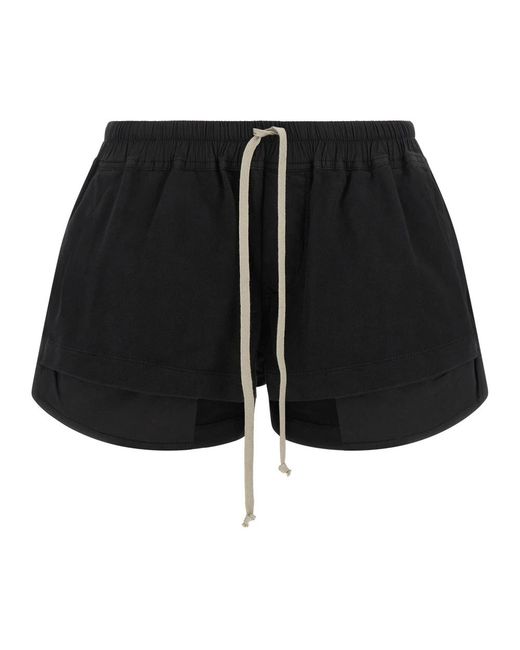 Rick Owens Black Short Shorts