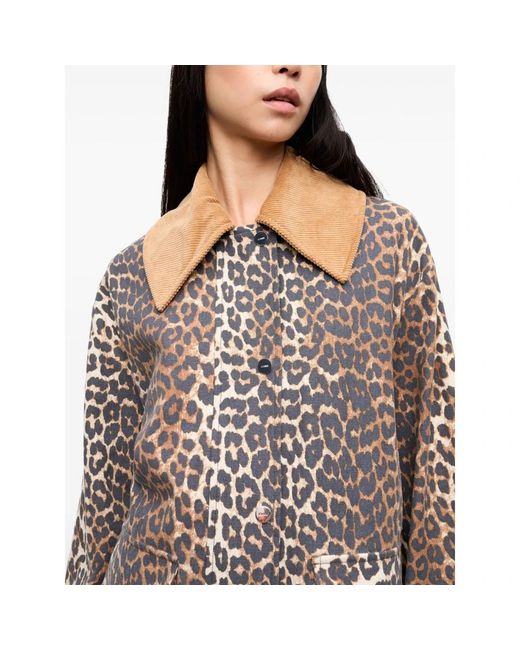 Ganni Brown Light Jackets
