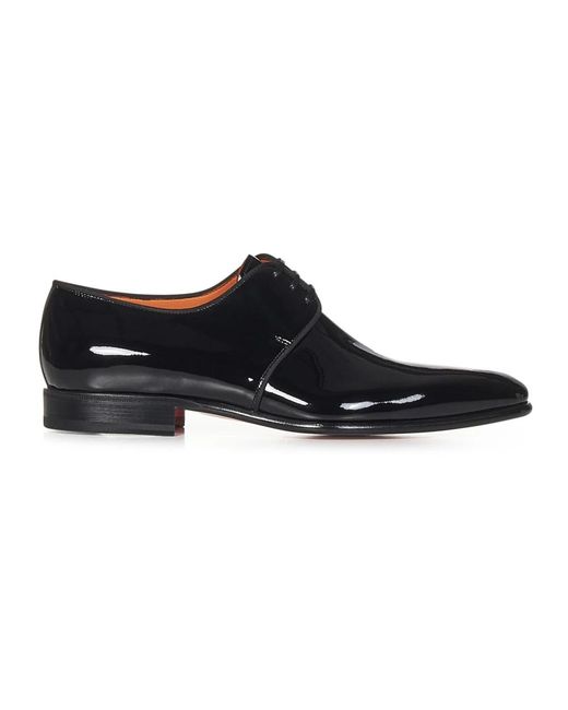 Santoni Black Business Shoes for men