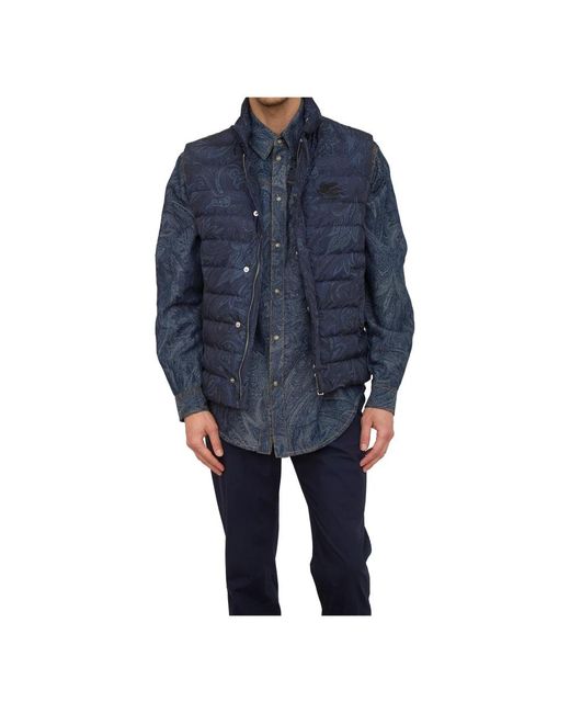 Etro Blue Waistcoats for men